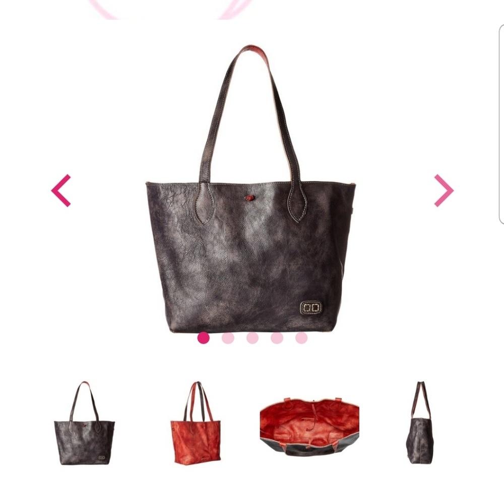 Bed Stu Charlotte Driftwood /Red reversible bag